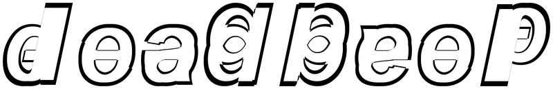Ambigram for deadbeef in Arialbi